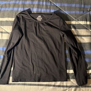 H&M Jet Black Long Sleeve Top